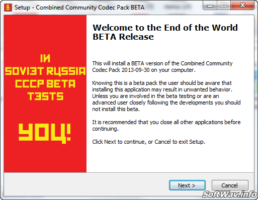 Combined Community Codec Pack (CCCP) 2013.09.30 Beta » Softwav.info