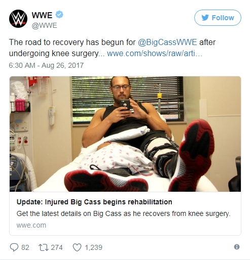 Биг Кэсс получил травму на вчерашнем RAW. Обновлено