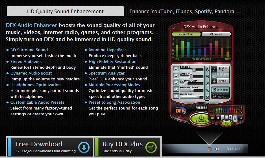dfx audio enhancer plus free