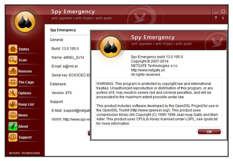 Netgate spy emergency v12 0 605 0 multilingual with serial Netgate spy emergency v12 0 605 0 multilingual with serial
