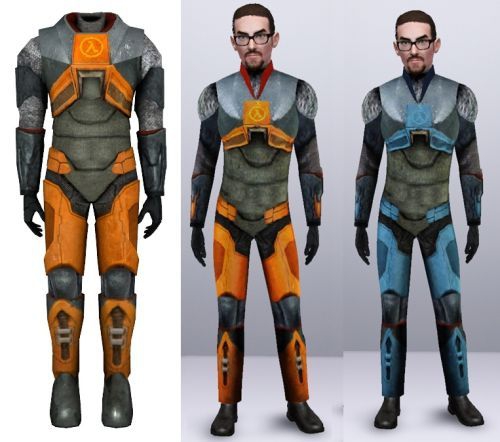 Мужская одежда для Sims 3. Half Life 2 HEV Suit by Camkitty. 