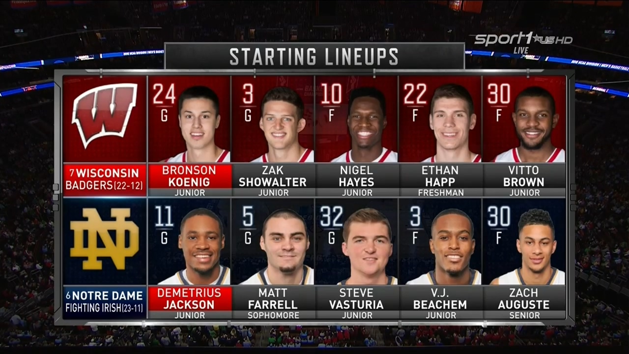 NCAAM 2015-2016  March Madness  Sweet 16®  East  25.03.2016  (7) Wisconsin vs. (6) Notre Dame.mkv_20160328_171341.640.jpg