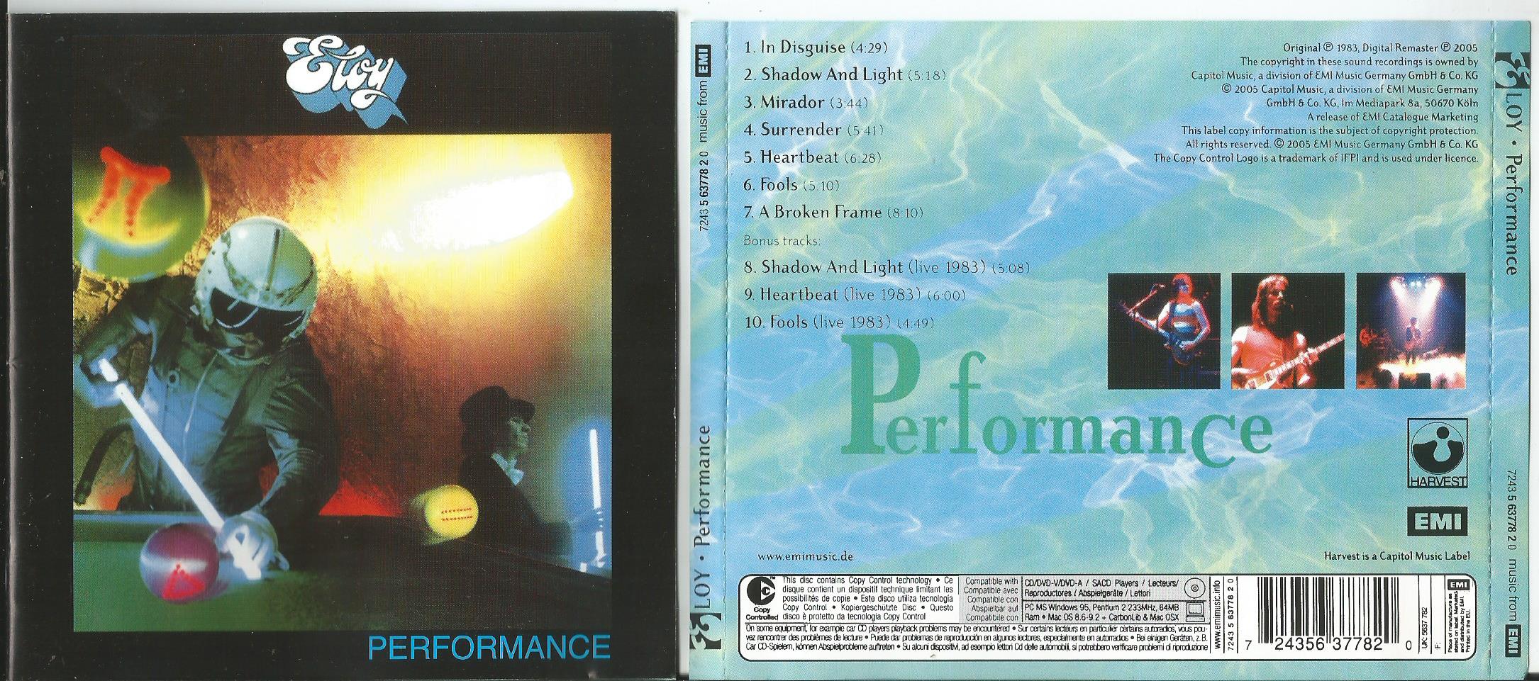 ELOY - Performance (8page booklet with lyrics) - Disque CD