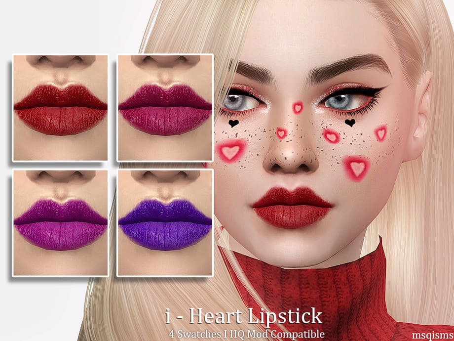 Помада Heart Lipstick от MSQSIMS для Симс 4