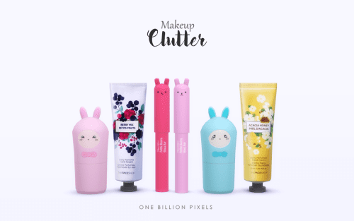 Декоративная косметика Makeup Clutter  от onebillionpixels для Симс 4