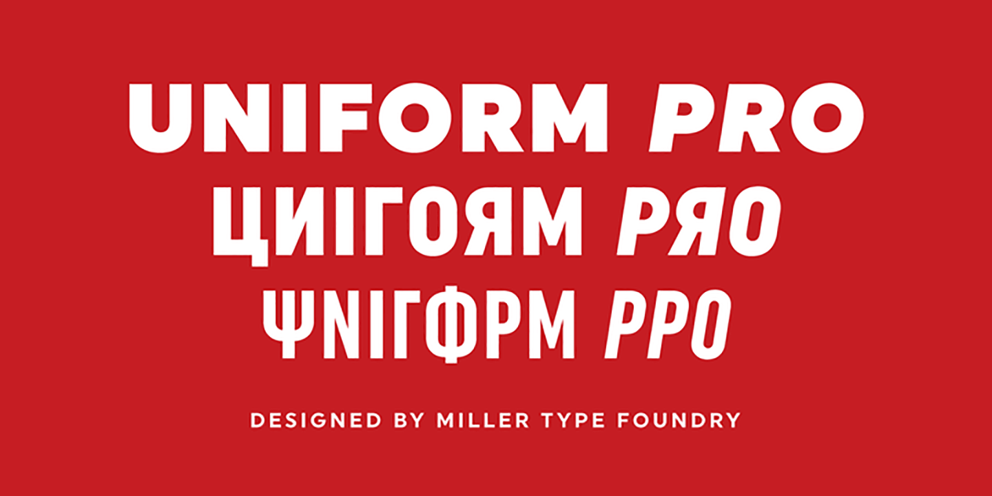 Шрифт Uniform Pro