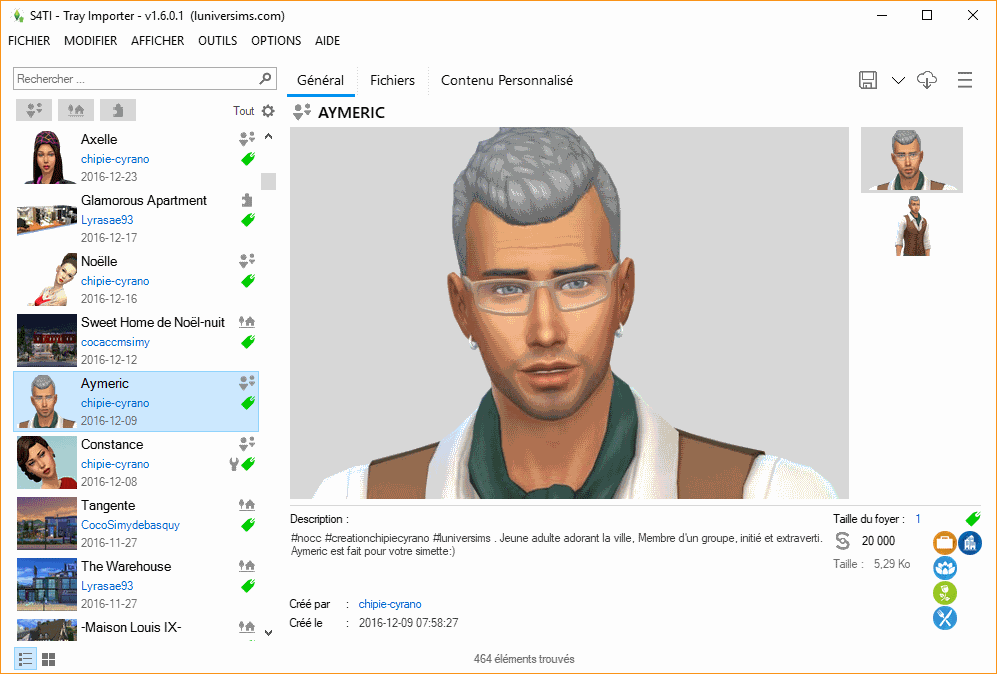 Sims 4 Tray Importer  от deevo  для Симс 4