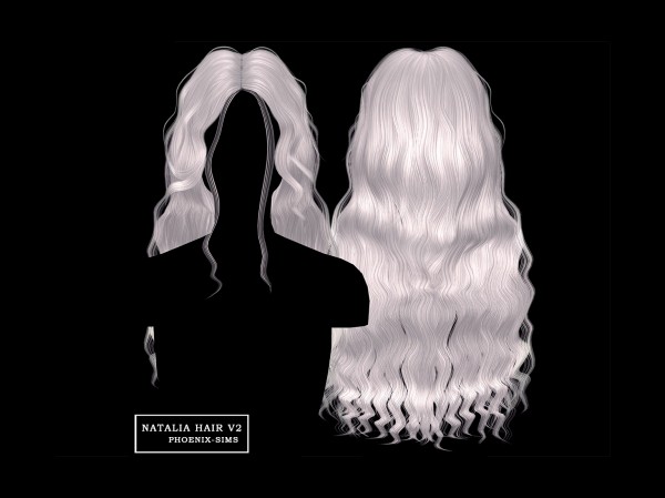 Прическа Natalia Hair V2 от phoenixsims4 для Симс 4