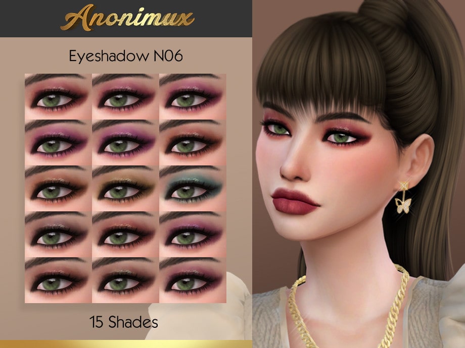 Тени Eyeshadow N06 от Anonimux Simmer для Симс 4