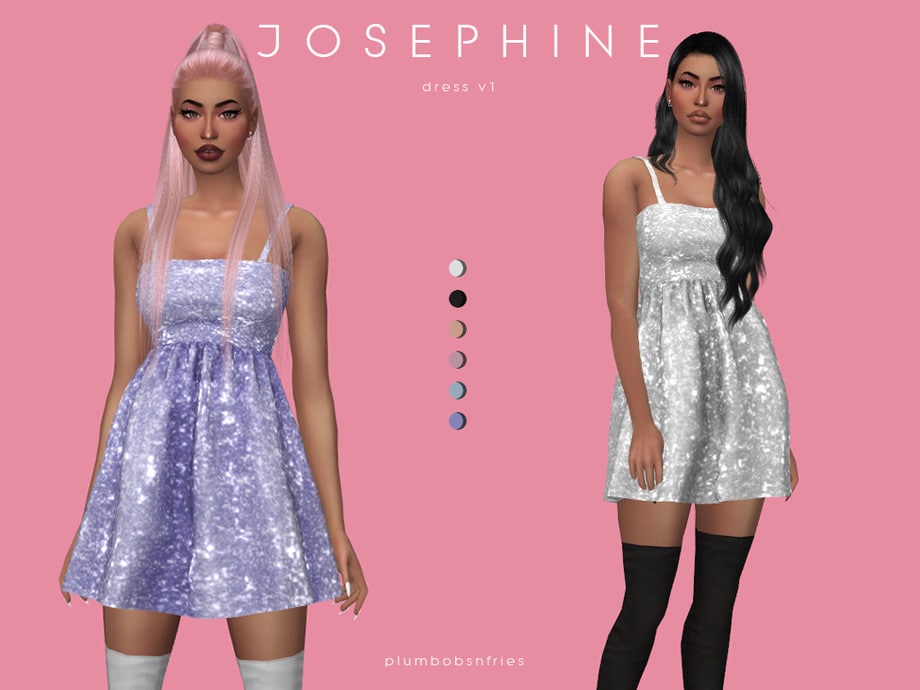 Платье Josephine Dress v1 от plumbobnfries для Симс 4