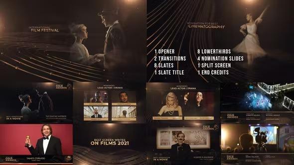 VideoHive - The Golden Award Show Package 36656444
