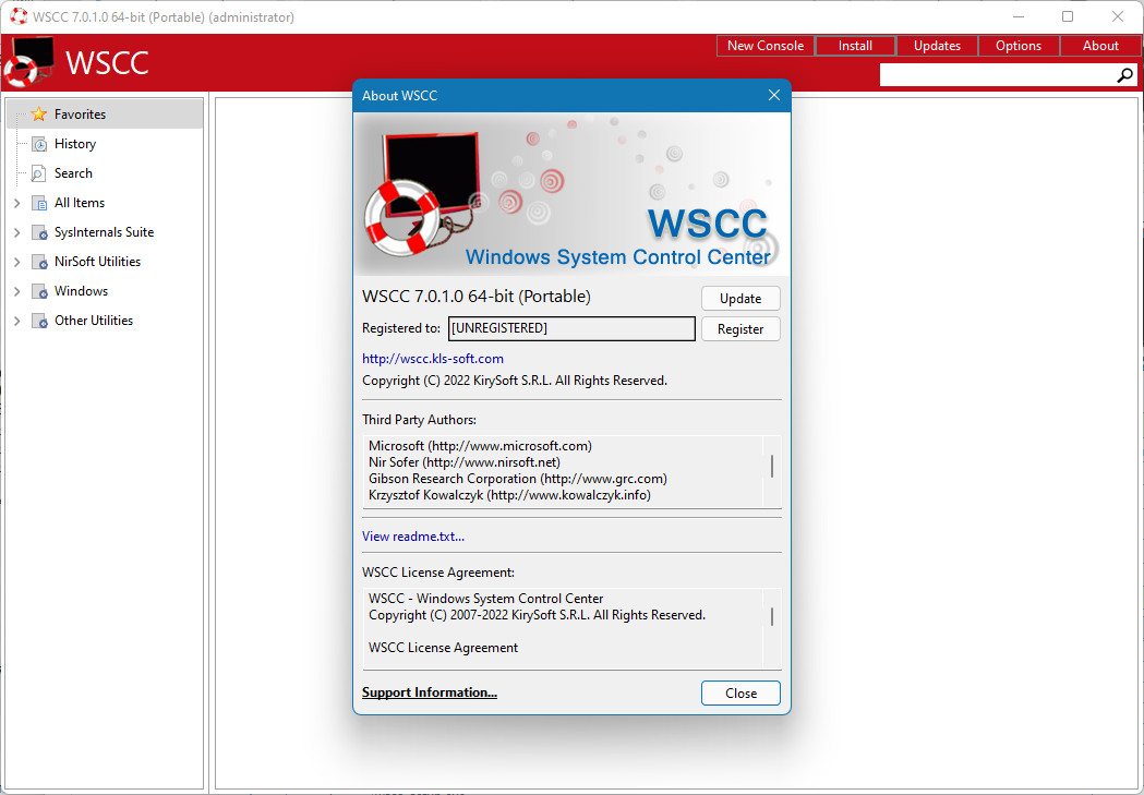 WSCC (Windows System Control Center) 7.0.1.0 + Portable [En]