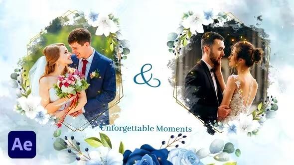 VideoHive - WaterColor and Floral Wedding Slideshow 36831945