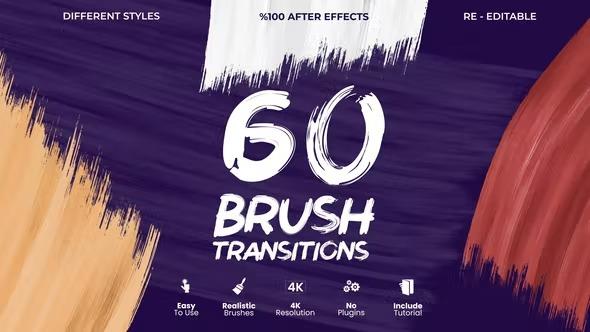 VideoHive - Brush Transitions 40494893