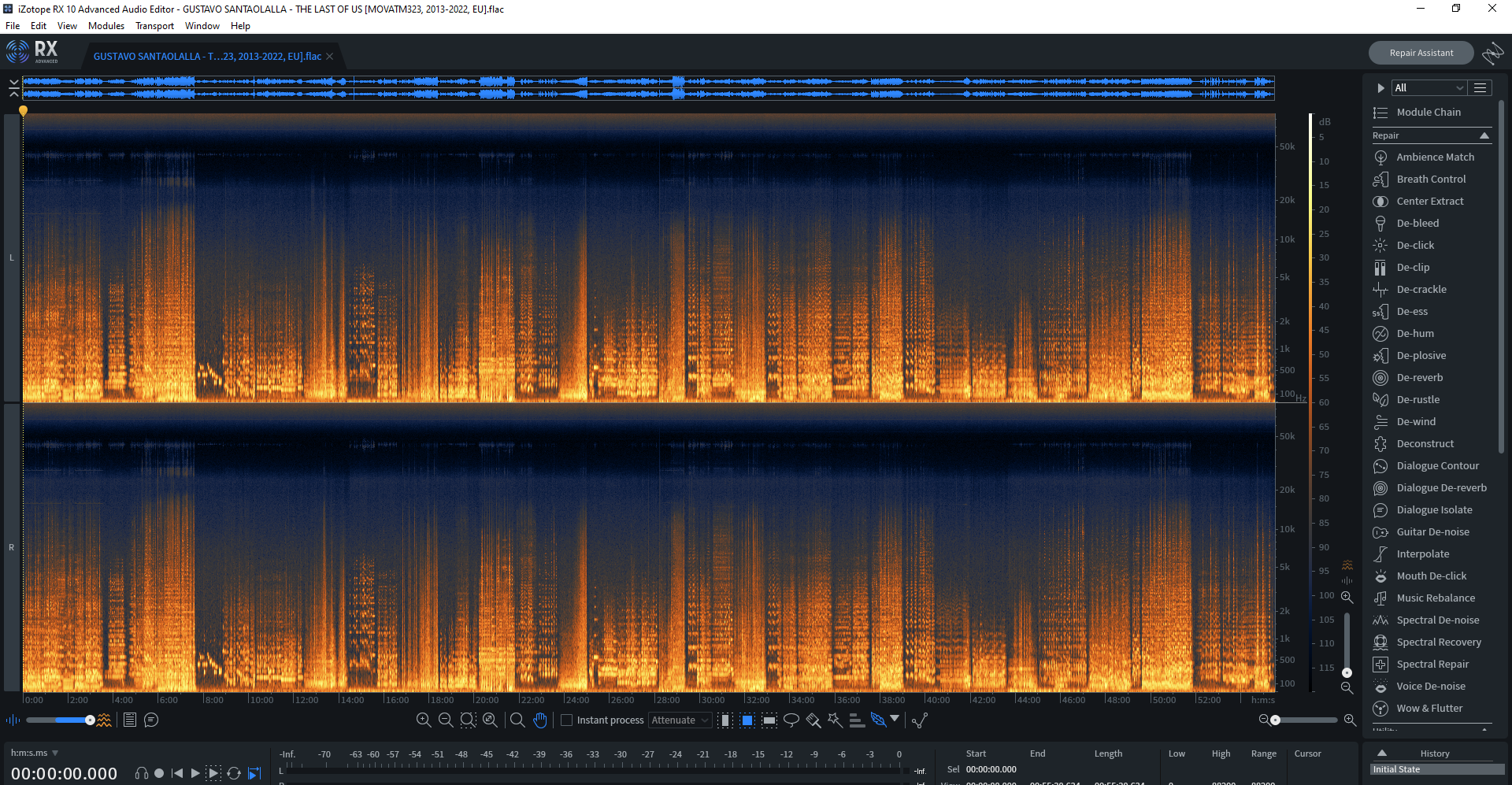 iZotope RX 10 Advanced Audio Editor - GUSTAVO SANTAOLALLA - THE LAST OF US [MOVATM323, 2013-2022, EU].flac 20.03.2023 20_31_46.png