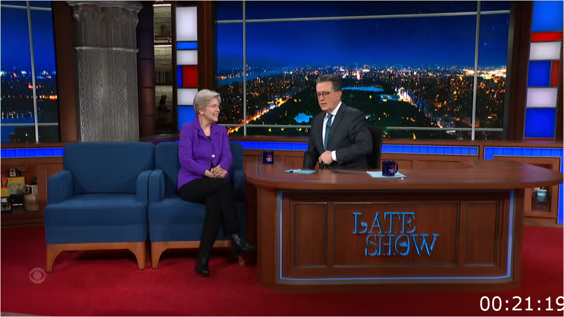 Stephen Colbert (2024-02-05) Elizabeth Warren [720p] (x265) 27b10f1ee73b94f9be64bc819502d4ae