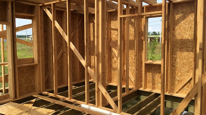 Процесс строительства каркасного дома Процесс строительства каркасного дома