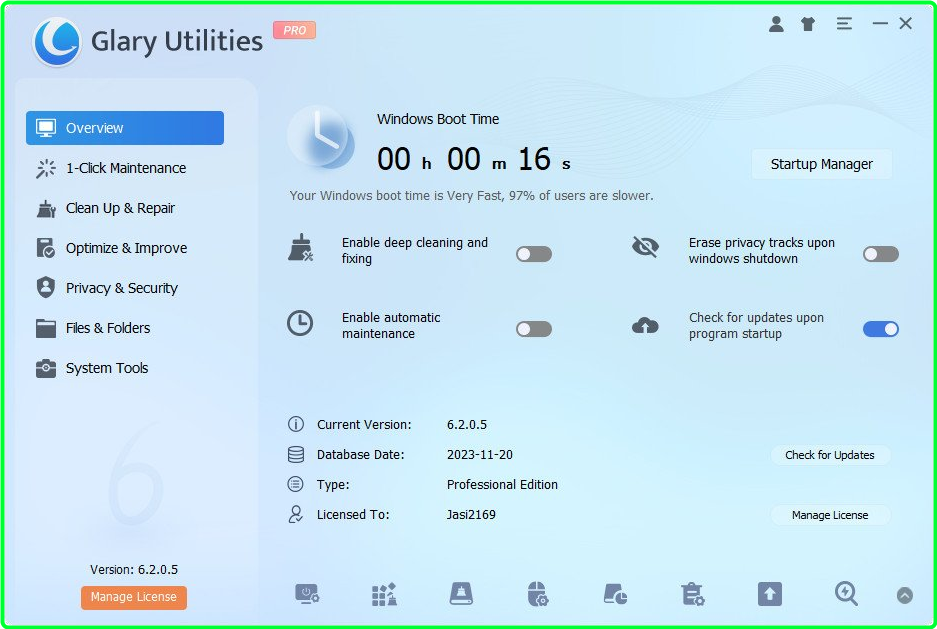 Glary Utilities Pro 6.7.0.10 Multilingual 0ed3951ac6f44182065e1baddac8ea29