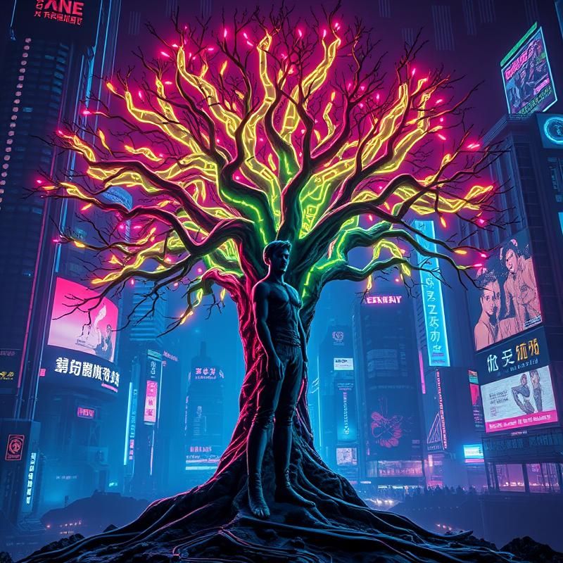synthwave style AI art