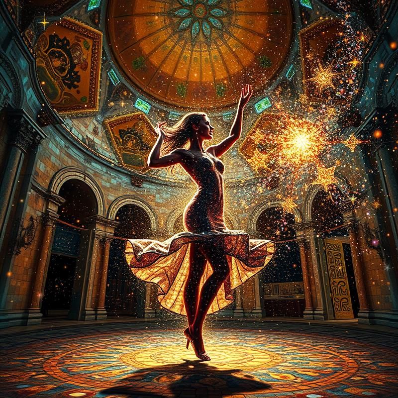 mosaic style AI art