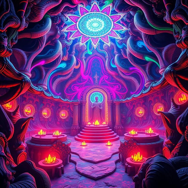 psychedelic style AI art