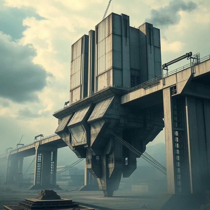 brutalist style AI art