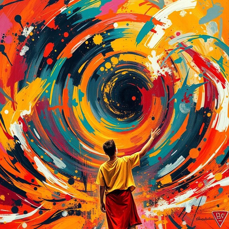 abstract expressionism style AI art