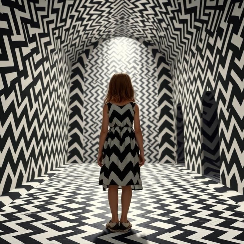 op art style AI art