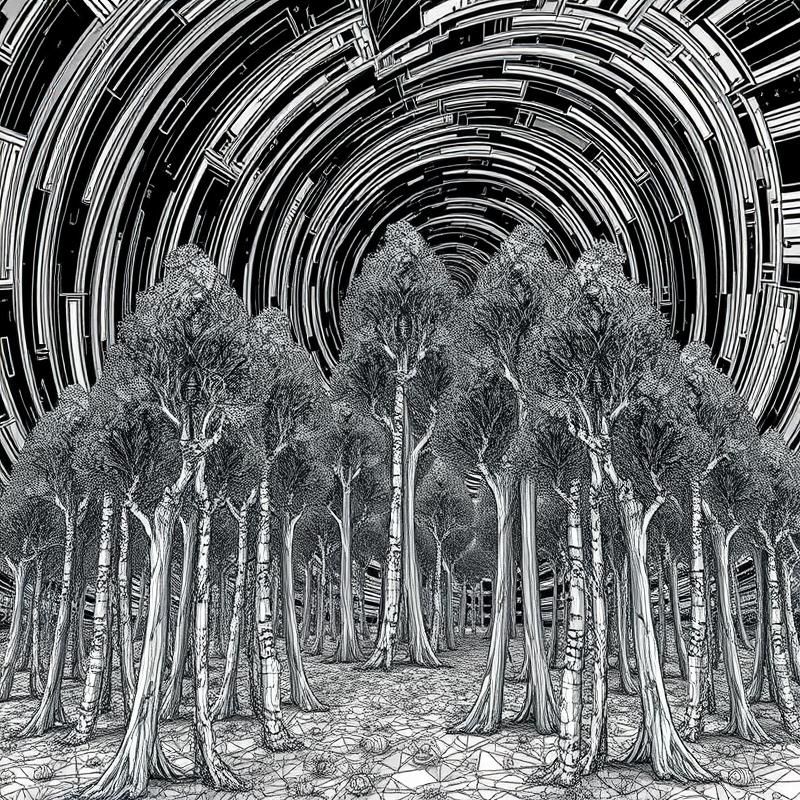 line art style AI art