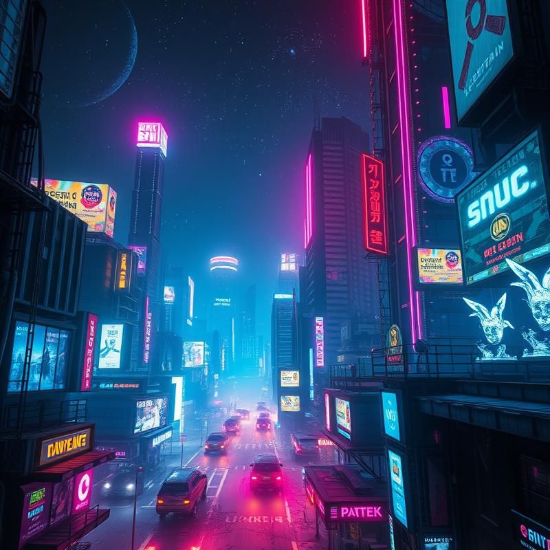 cyberpunk style AI art