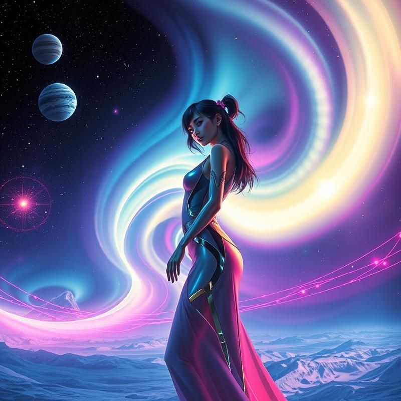 sci-fi art style AI art
