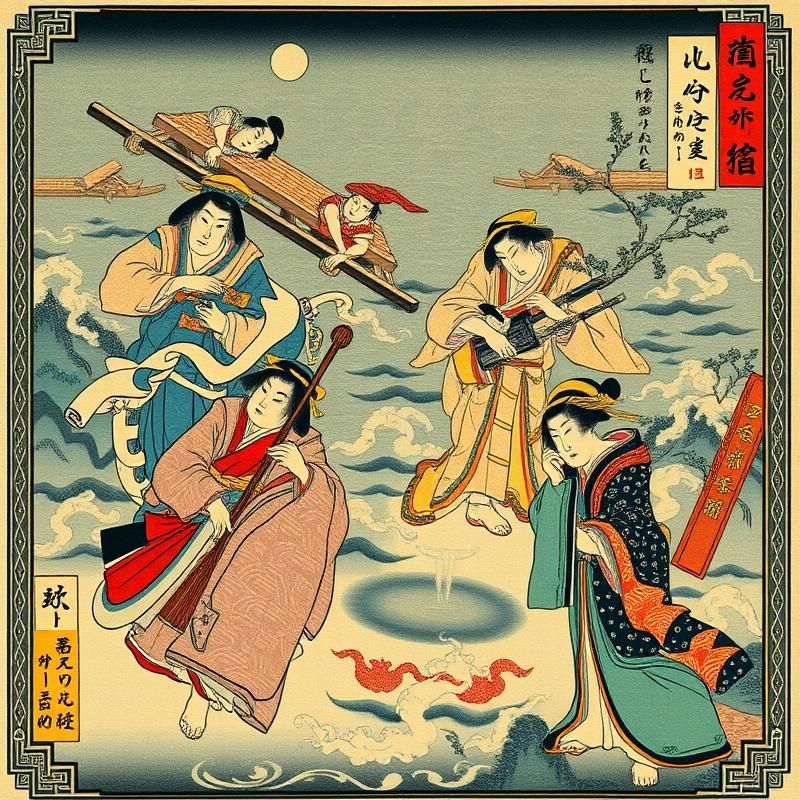 ukiyo-e style AI art