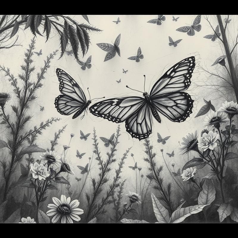 charcoal drawing style AI art