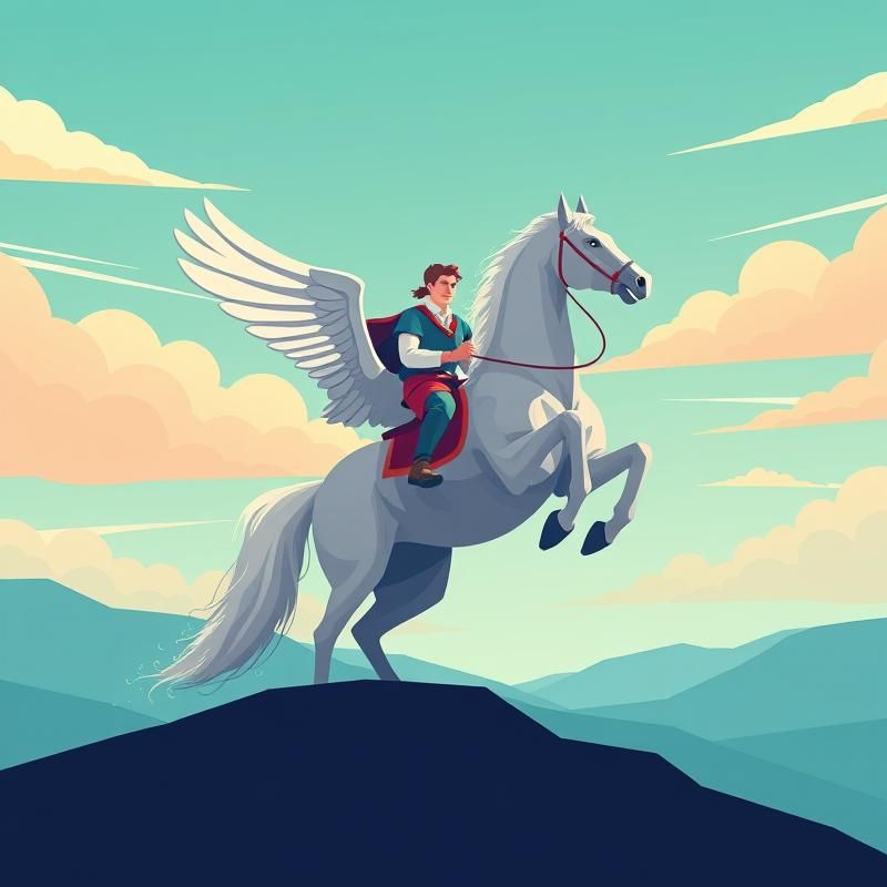 flat design style AI art