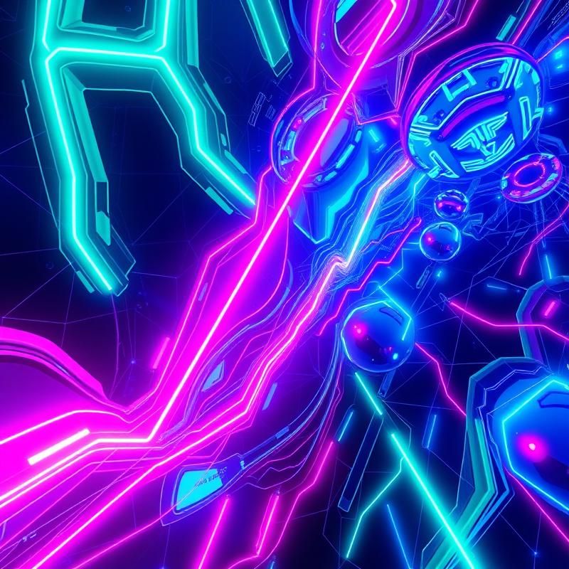 neon art style AI art