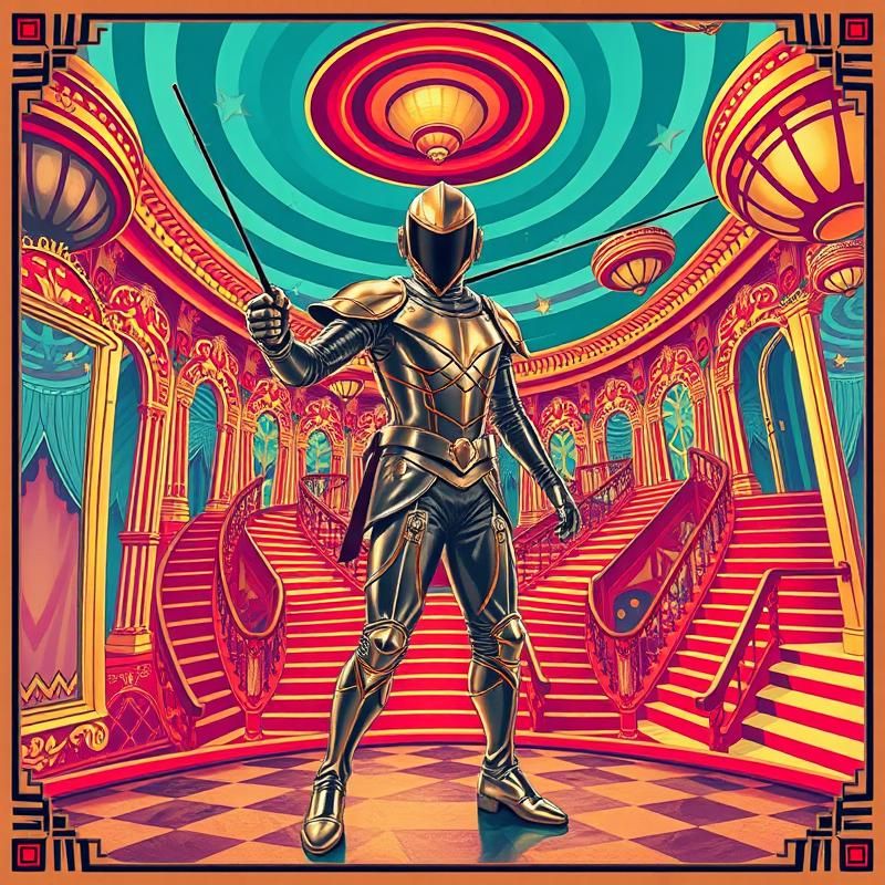 vintage poster style AI art