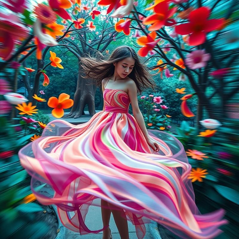 kinetic art style AI art