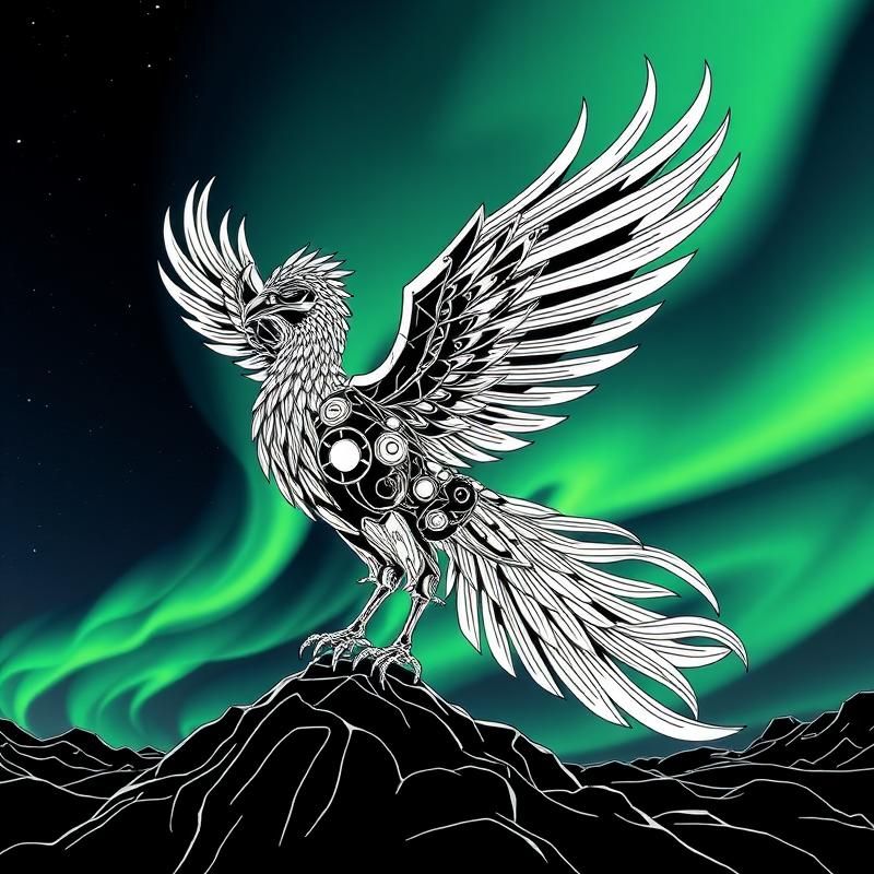 line art style AI art