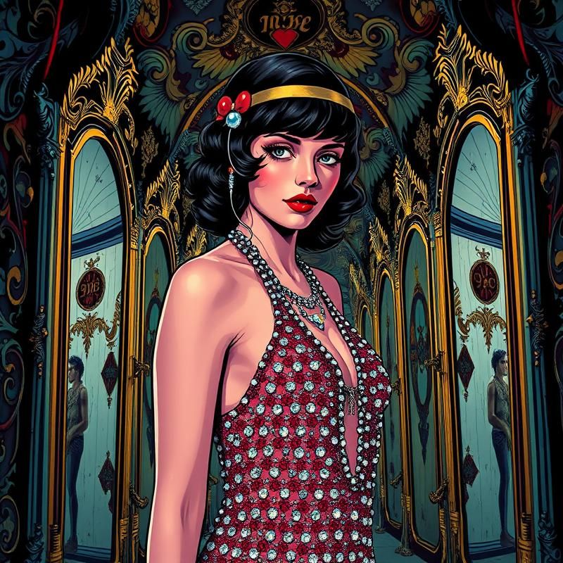 vintage poster style AI art
