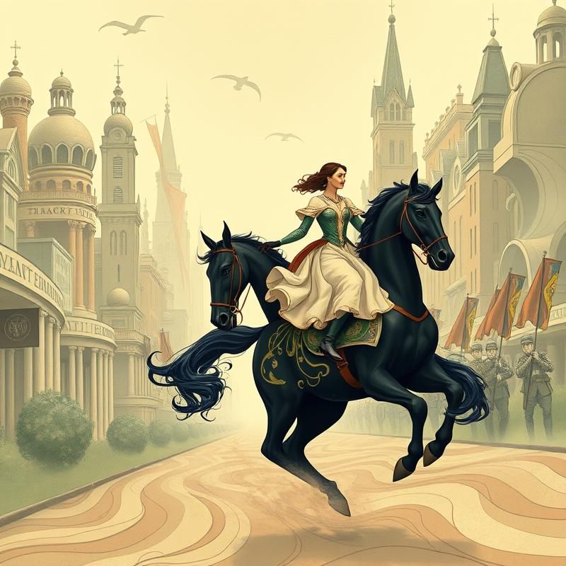 art nouveau style AI art