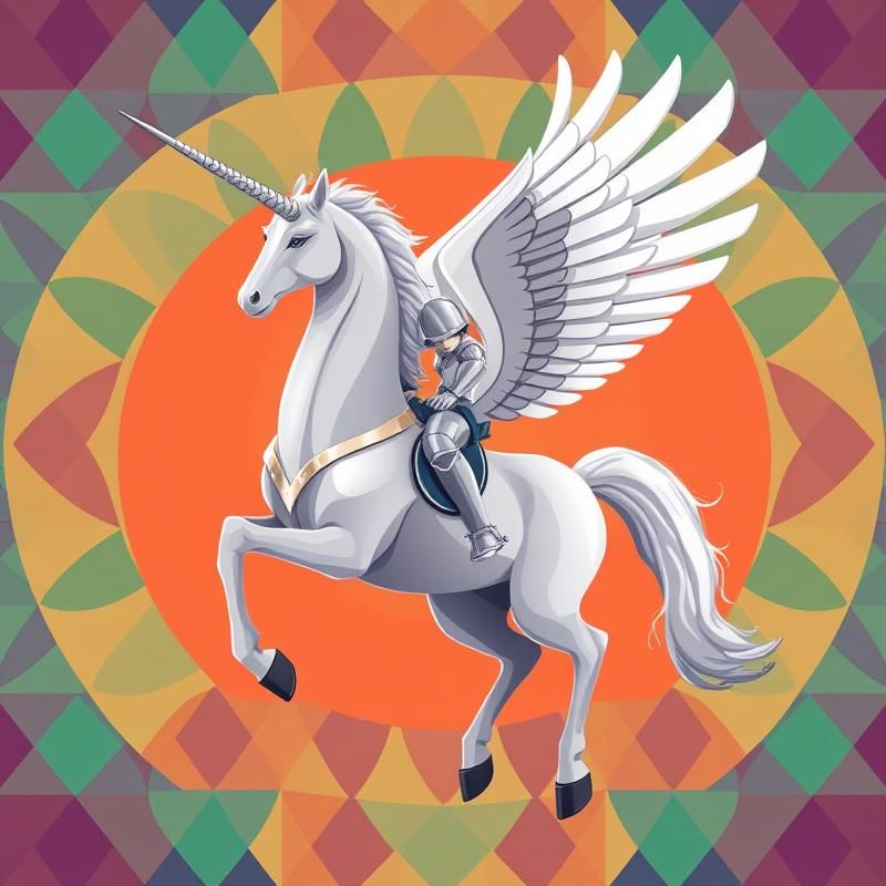 flat design style AI art
