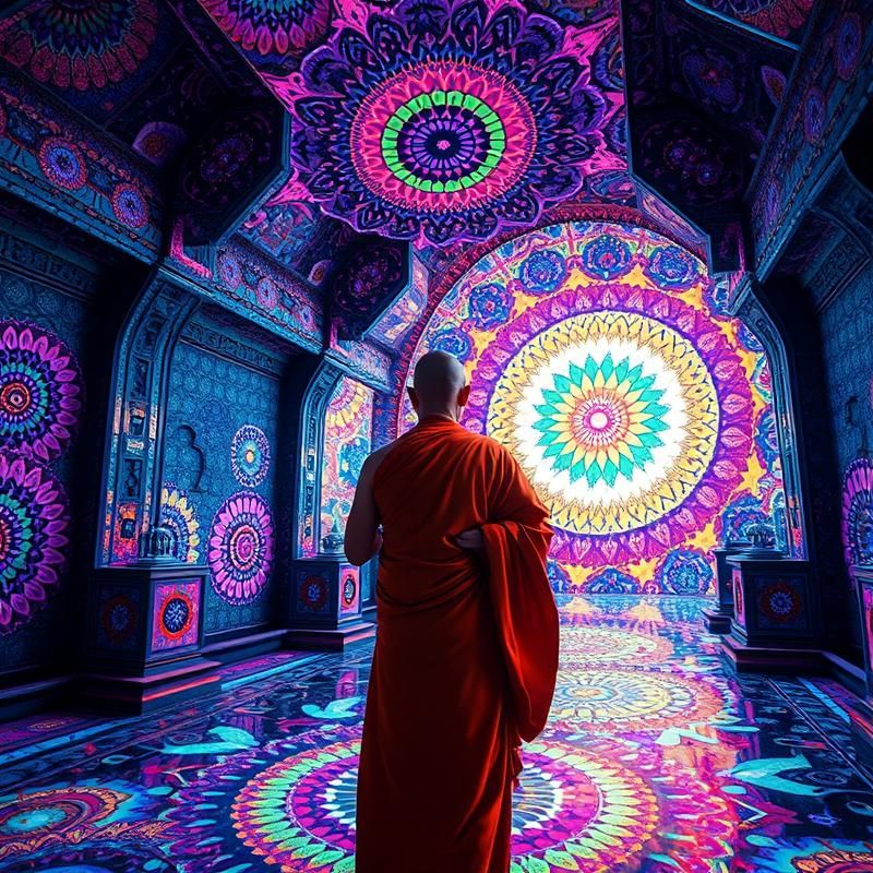 psychedelic style AI art