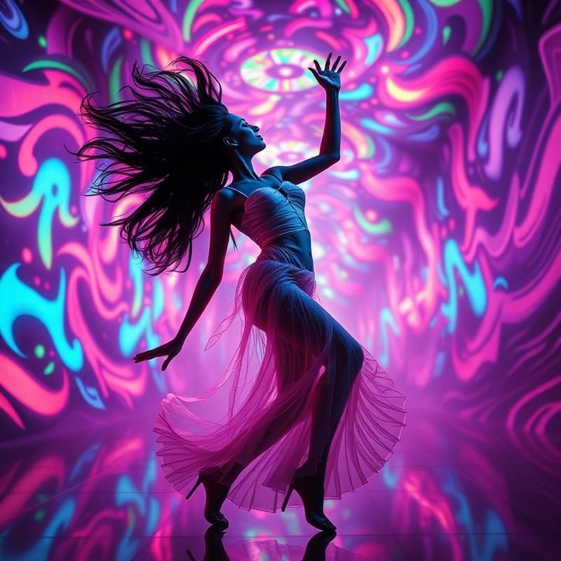 psychedelic style AI art