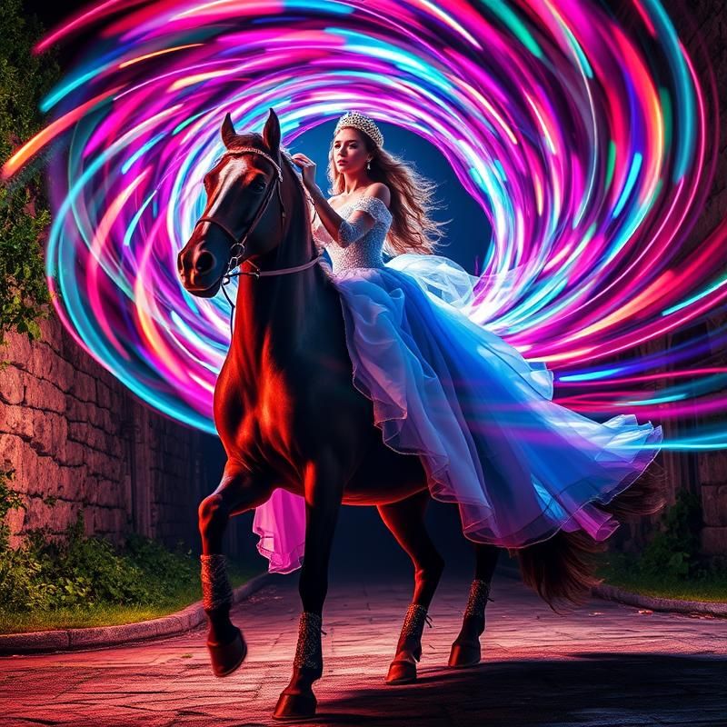 light painting style AI art