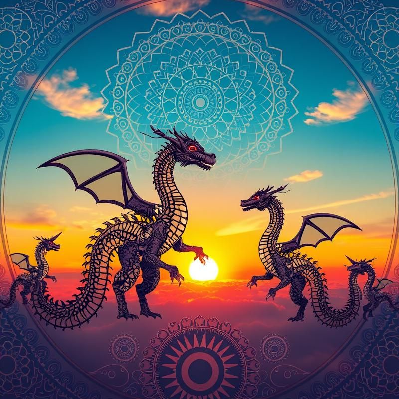 mandala style AI art