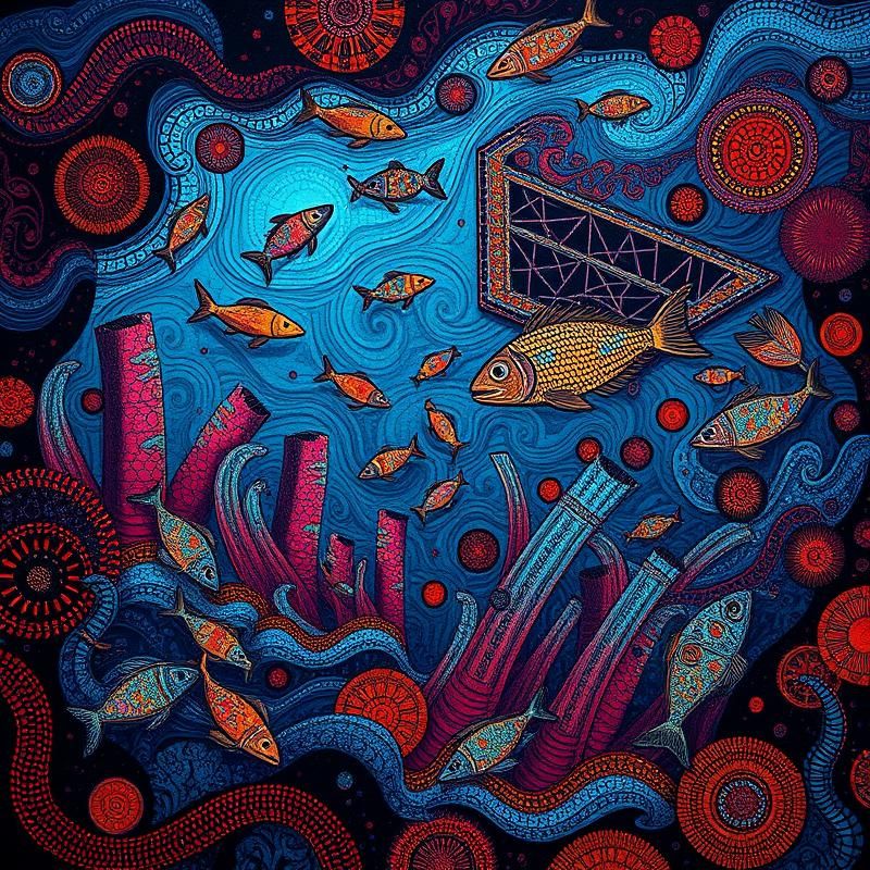 aboriginal art style AI art