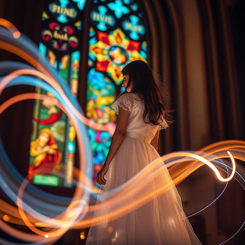 light painting style AI art
