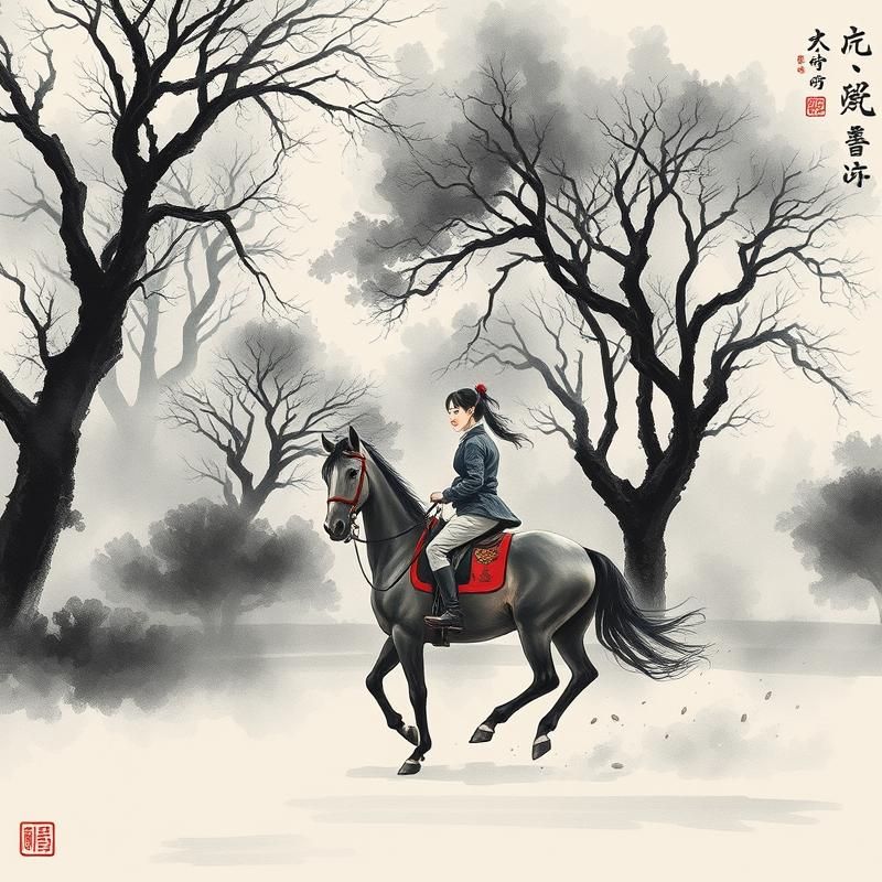 chinese painting style AI art