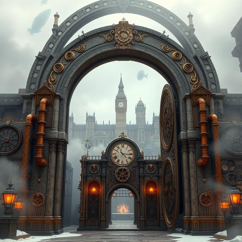 steampunk style AI art
