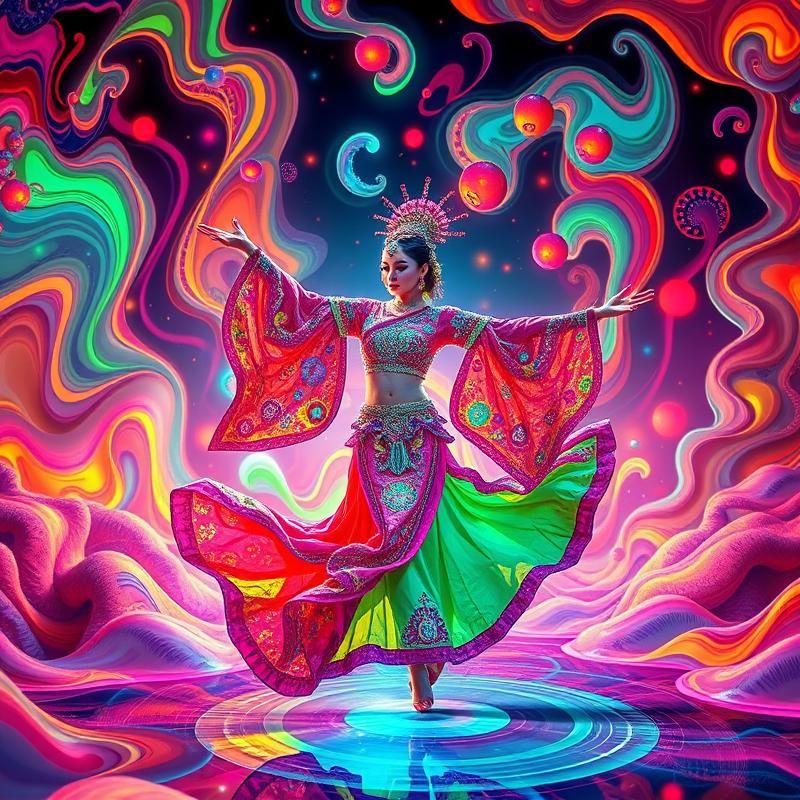 psychedelic style AI art